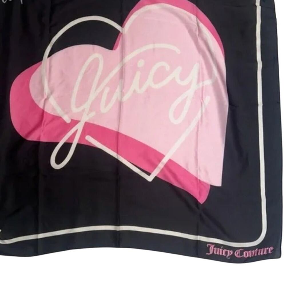 Juicy Couture Logo Silky Large Square Scarf New with Tags
